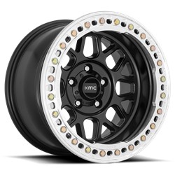 KMC KM235 Grenade Crawl Series Satin Black Beadlock Wheels 17x9