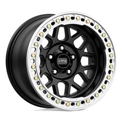 KMC KM235 Grenade Crawl Series Satin Black Beadlock Wheels 18x9