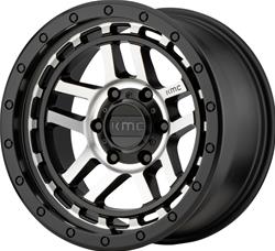 KMC KM540 Recon Satin Black with Machined Face Wheels 18x8.5