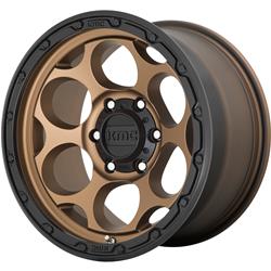 KMC KM541 Dirty Harry Matte Bronze Wheels with Black Lip 17x8.5