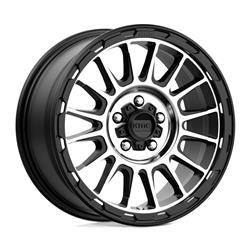 KMC KM542 Impact Series Satin Black Wheels with Machined Face 16x7