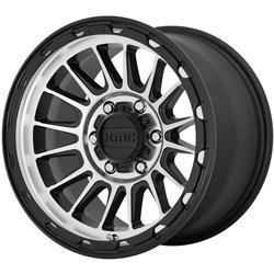 KMC KM542 Impact Series Satin Black Wheels with Machined Face 17x8