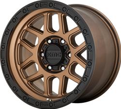 KMC KM544 Mesa Matte Bronze Wheels with Gloss Black Lip 17x8.5