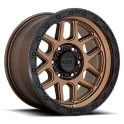 KMC KM544 Mesa Matte Bronze Wheels with Gloss Black Lip 17x9