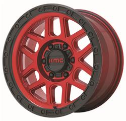 KMC KM544 Mesa Candy Red Wheels with Gloss Black Lip 17x8.5