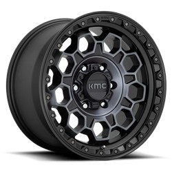 KMC KM545 Trek Satin Black with Gray Tint Wheels 17x9