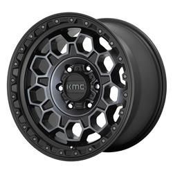 KMC KM545 Trek Satin Black with Gray Tint Wheels 17x8