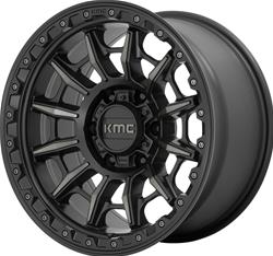 KMC KM547 Carnage Series Satin Black Wheels 17x9