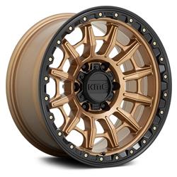 KMC KM547 Carnage Series Satin Bronze with Matte Black Lip Wheels 17x9