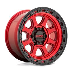 KMC KM548 Chase Series Candy Red with Gloss Black Lip Wheels 18x9