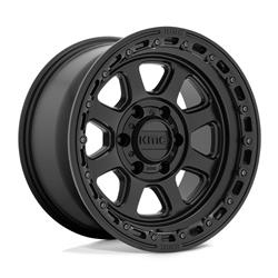 KMC KM548 Chase Series Satin Black with Gloss Black Lip Wheels 18x9