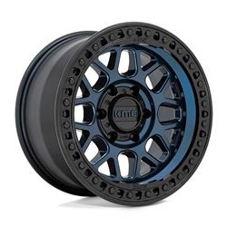 KMC KM549 GRS Series Midnight Blue with Gloss Black Lip Wheels 17x8.5