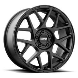 KMC KM708 Bully Satin Black Wheels 17x8