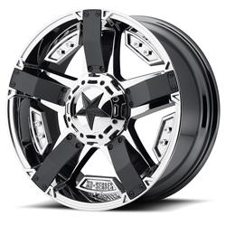 KMC XD811 RS2 PVD Chrome Wheels with Black Accents 17x8