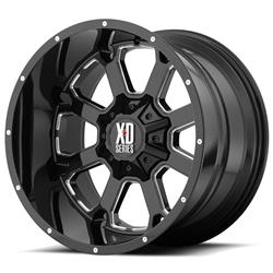 KMC XD825 Buck 25 Gloss Black Wheels with Milled Spokes 20x10
