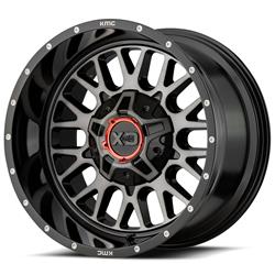 KMC XD842 Snare Gloss Black Wheels with Gray Tint Face