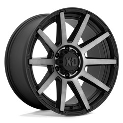 KMC XD847 Outbreak Satin Black Wheels with Gray Tint 20x10