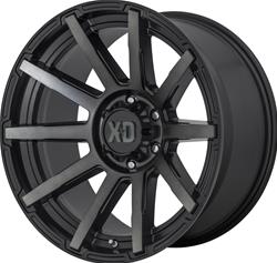 KMC XD847 Outbreak Satin Black Wheels with Gray Tint 20x10