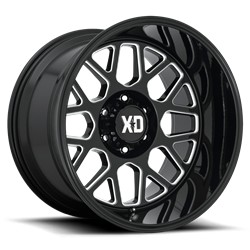 KMC XD849 Grenade 2 Gloss Black Milled Spoke Wheels 20x9