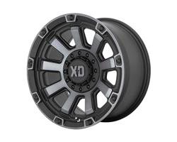 KMC XD852 Gauntlet Satin Black Wheels with Gray Tint 20x9