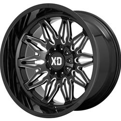 KMC XD859 Gunner Gloss Black Milled Wheels 20x10