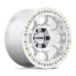 KMC KM237 Riot Machined Face with Satin Black Beadlock Wheels 17x8.5