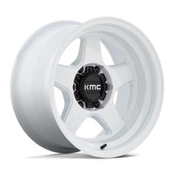 KMC KM728 Lobo Series Gloss White Wheels 17x8.5