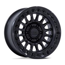 KMC KM552 IMS Matte Black Wheels with Gloss Black Lip 17x8.5