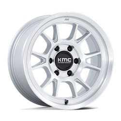 KMC KM729 Range Gloss Silver Machined Wheels 17x8.5
