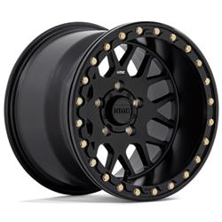 KMC KS235 Grenade Beadlock Satin Black Wheels 15x7