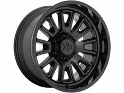 KMC XD864 Rover Satin Black Wheels with Gloss Black Lip 22x12
