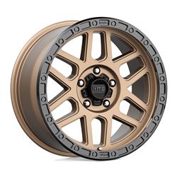 KMC KM544 Mesa Matte Bronze with Satin Black Simulated Beadlock Wheels 18x9