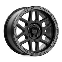 KMC KM544 Mesa Satin Black with Gloss Black Simulated Beadlock Wheels 18x9