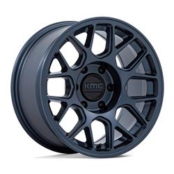 KMC KM730 Hatchet Metallic Blue Wheels 17x8.5
