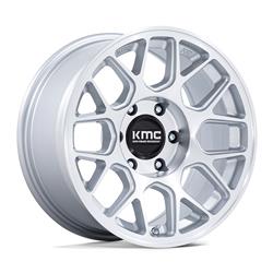 KMC KM730 Hatchet Gloss Silver with Machined Face Wheels 17x8.5