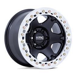 KMC KM238 VI Satin Black with Machined Beadlock Wheels 17x9