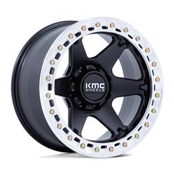 KMC KM238 VI Satin Black with Machined Beadlock Wheels 20x10