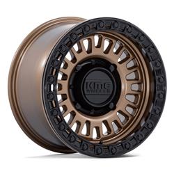 KMC KS242 Aztec Matte Bronze with Matte Black Beadlock UTV Wheels 15x7