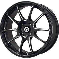 Konig Illusion Gloss Black Wheels with Machined Spokes