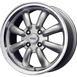 Konig Rewind Silver Wheels with Machined Lip