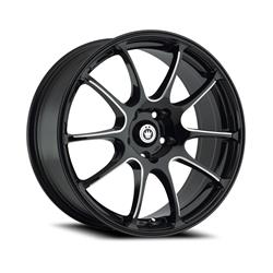 Konig Illusion Gloss Black Wheels with Machined Spokes 17x7