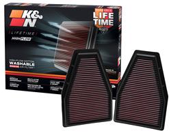 K&N Washable Lifetime Performance Air Filters for 2012-2016 911 - 33-2484