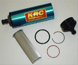 KRC Racing Race Ready Inline 100 Microns Fuel Filter with 0.500 in. Inlet Size KRC-4704BL