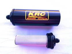 KRC Racing Race Ready Inline 100 Microns Fuel Filter with -6 AN Inlet Size KRC-4706BK