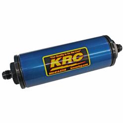KRC Racing Race Ready Inline 100 Microns Fuel Filter with -6 AN Inlet Size KRC-4706BL