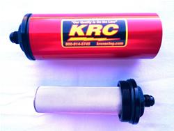 KRC Racing Race Ready Inline 100 Microns Fuel Filter with -6 AN Inlet Size KRC-4706R