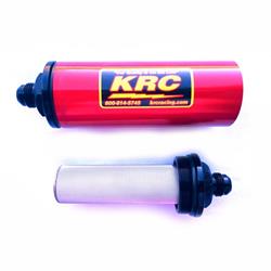 KRC Racing Race Ready Inline 100 Microns Fuel Filter with -8 AN Inlet Size KRC-4708R
