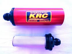 KRC Racing Race Ready Inline 100 Microns Fuel Filter with -10 AN Inlet Size KRC-4710R