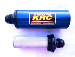 KRC Racing Race Ready Inline 100 Microns Fuel Filter with -12 AN Inlet Size KRC-4712BL