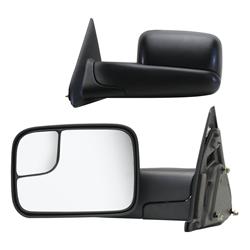 K Source Side View Mirrors for 2002-2009 RAM 3500, RAM 2500, 2002-2008 RAM 1500 - 60111-12C